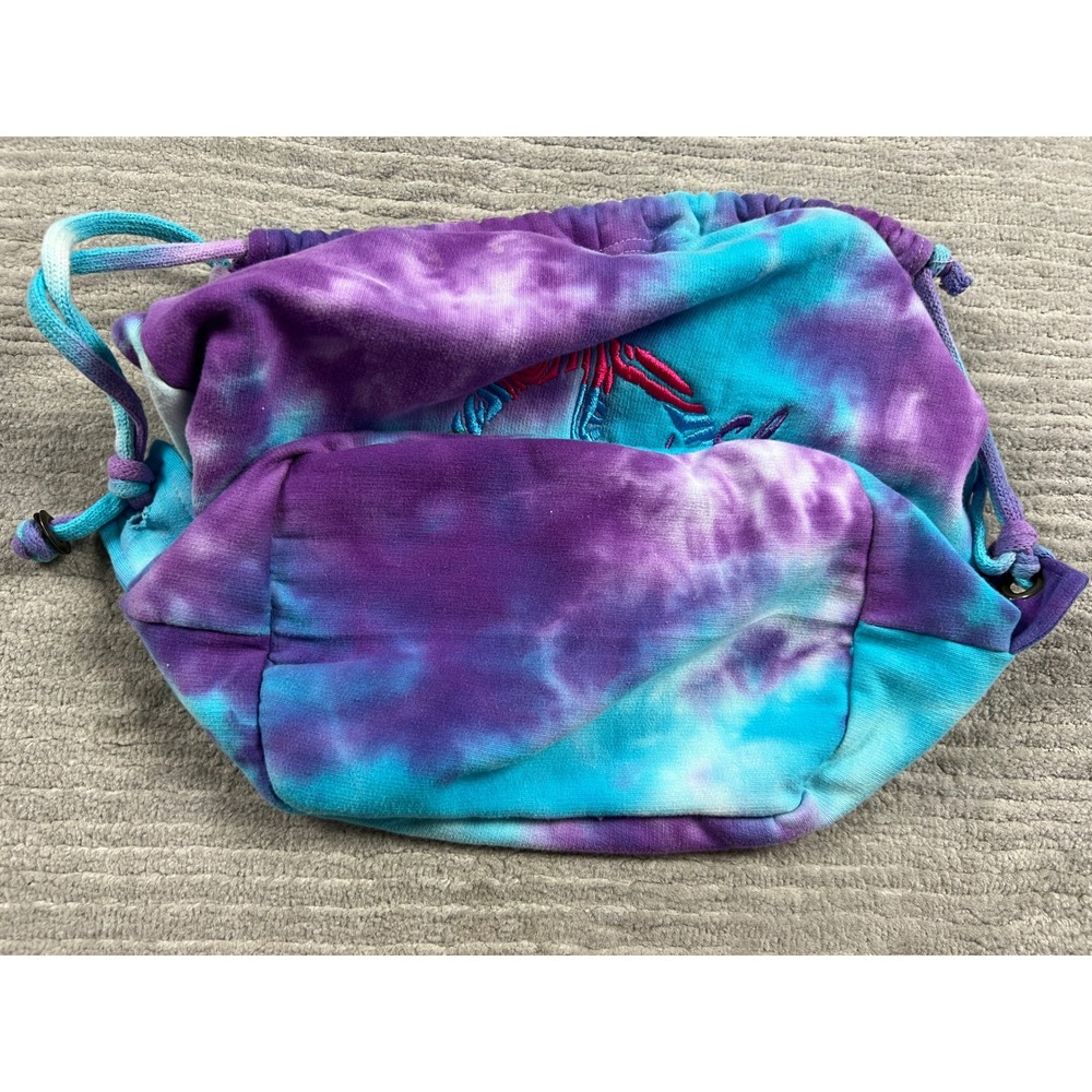 Unbranded Drawstring Backpack Unisex OS Purple Tie Dye Peace Sign Pawleys Island - Picture 9 of 13